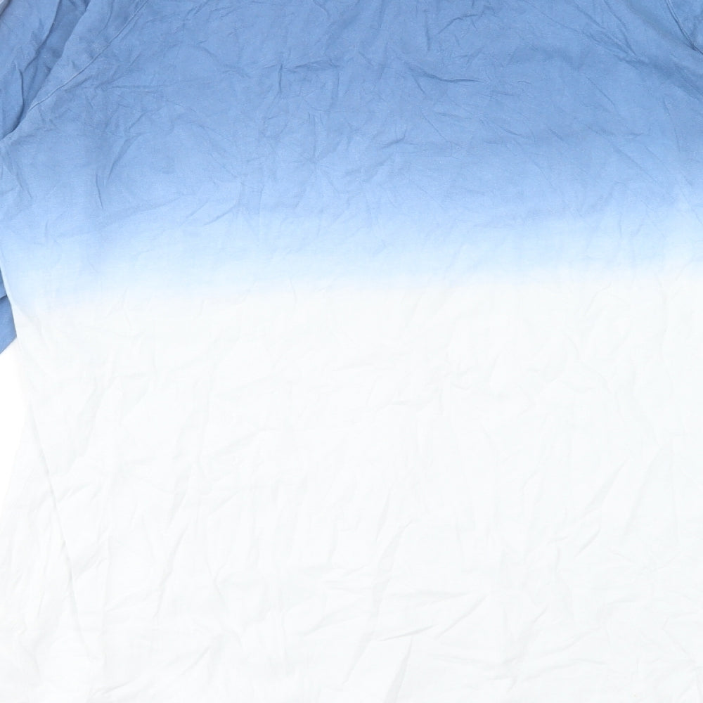 ASOS Mens Blue Cotton T-Shirt Size M Crew Neck - Tie Dye