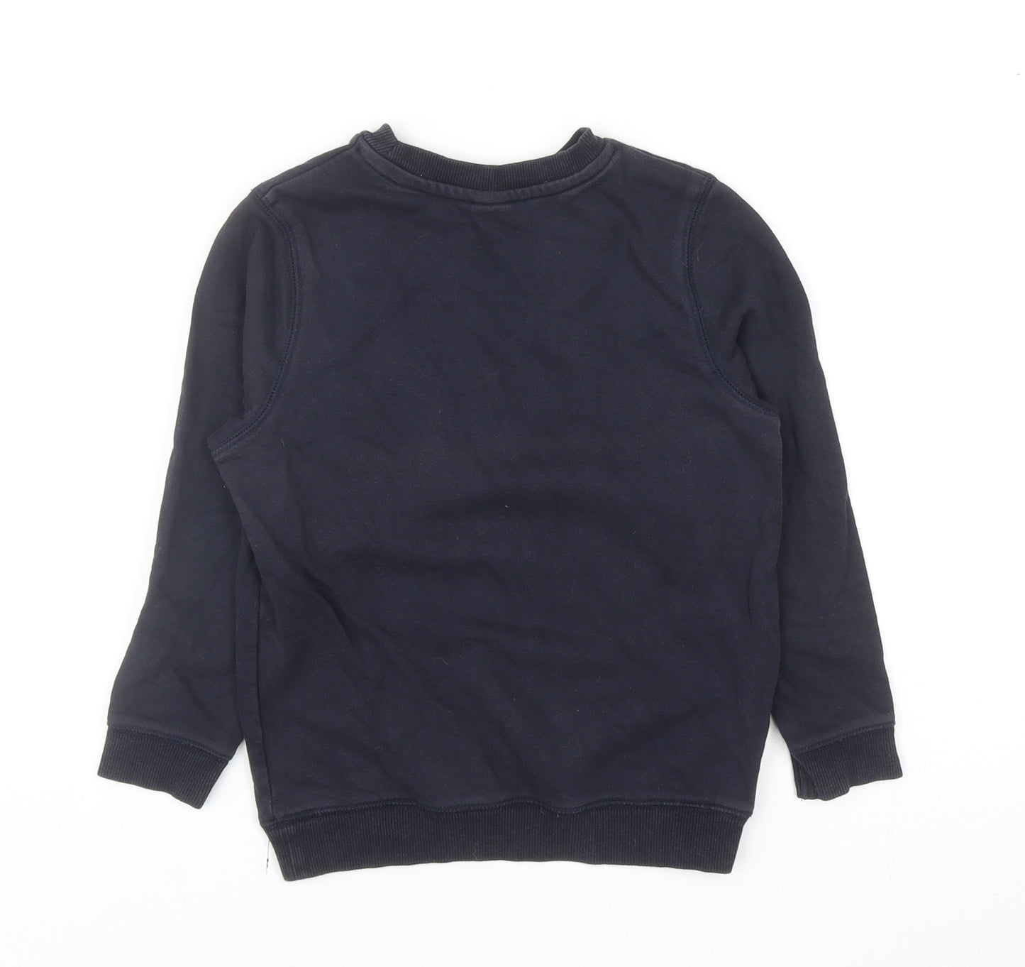 TU Boys Blue Cotton Pullover Sweatshirt Size 6 Years Pullover