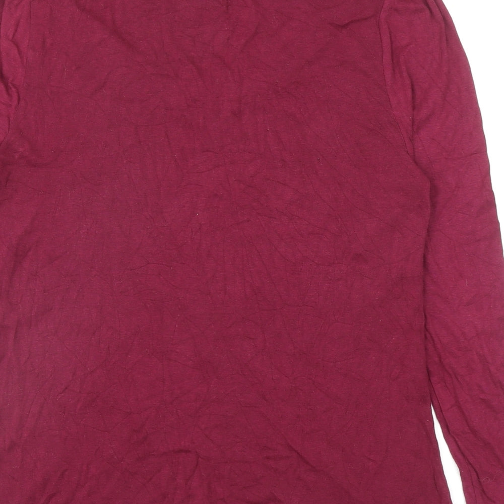 RJR. John Rocha Womens Purple Cotton Basic T-Shirt Size 18 Scoop Neck