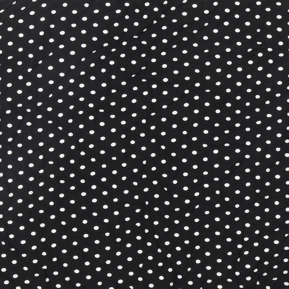 Primark Womens Black Polka Dot Viscose Basic Blouse Size 20 Boat Neck