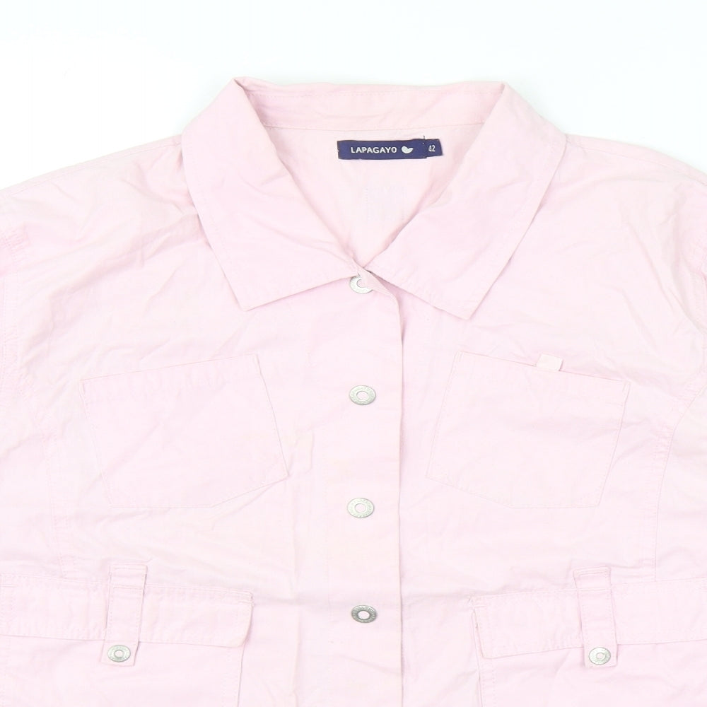 Lapagayo Womens Pink Jacket Size 14 Snap