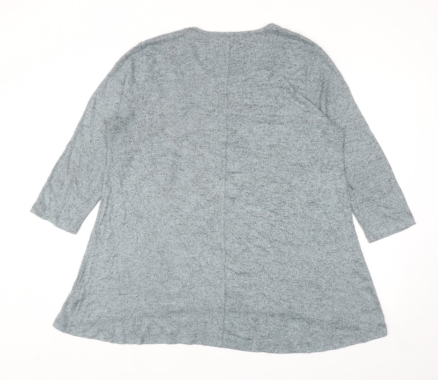 COIN 1804 Womens Blue Scoop Neck Viscose Pullover Jumper Size L