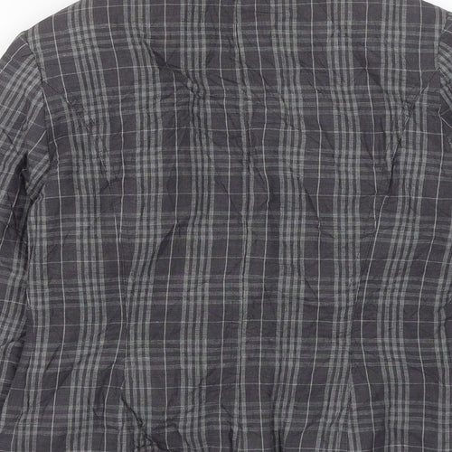 NEXT Womens Grey Check Jacket Blazer Size 8 Button
