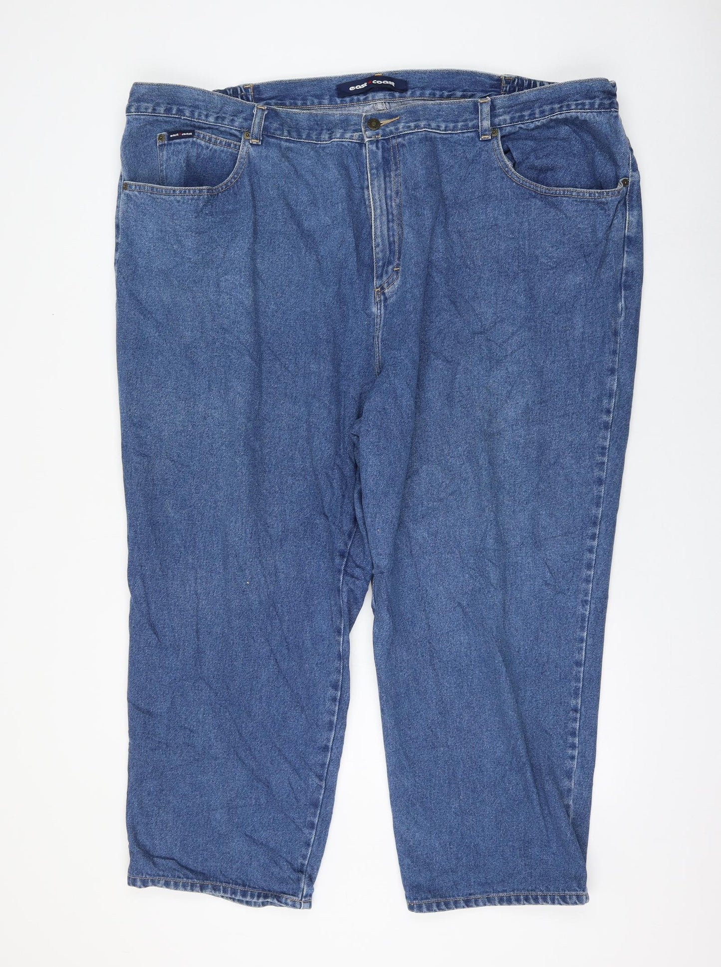 East Coast Womens Blue Cotton Straight Jeans Size 30 L26 in Regular Zip