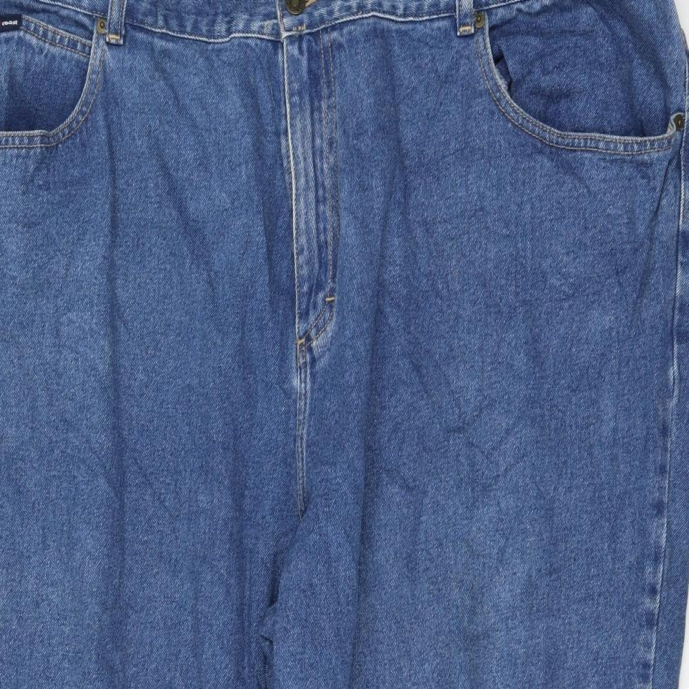 East Coast Womens Blue Cotton Straight Jeans Size 30 L26 in Regular Zip