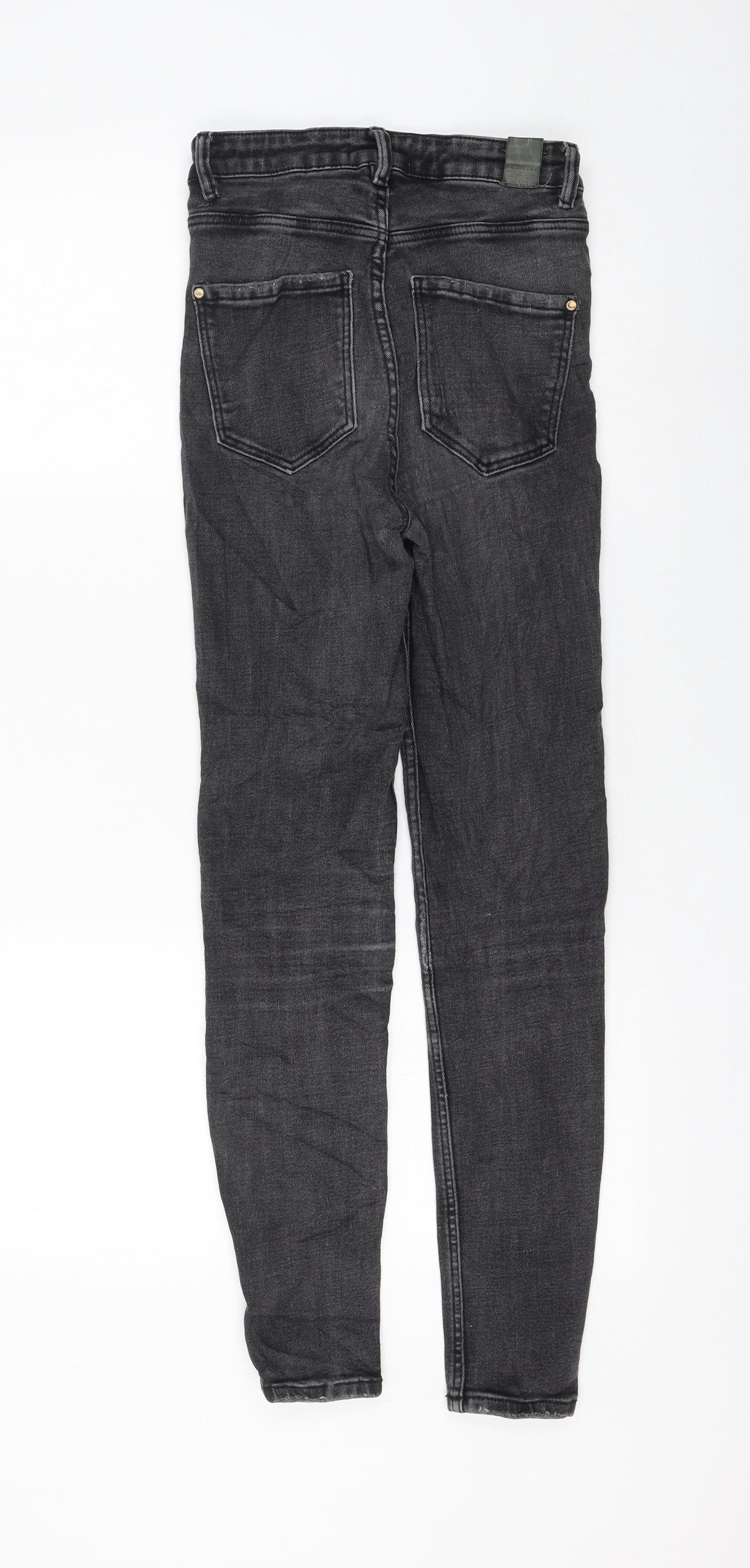 Zara Womens Black Polyester Skinny Jeans Size 6 L26 in Regular Zip