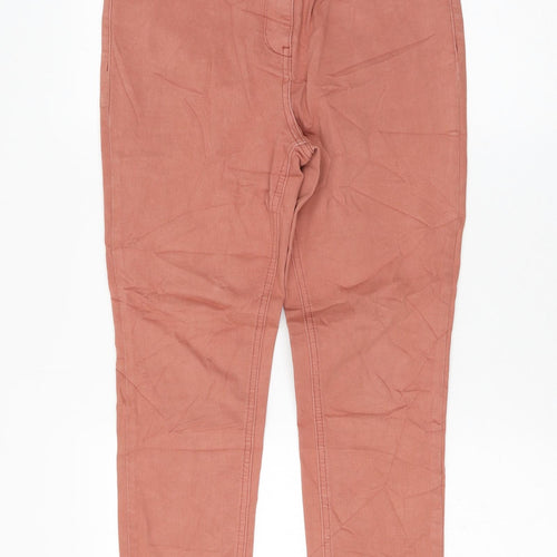 Matalan Womens Pink Cotton Skinny Jeans Size 10 L26 in Regular Zip
