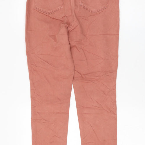 Matalan Womens Pink Cotton Skinny Jeans Size 10 L26 in Regular Zip