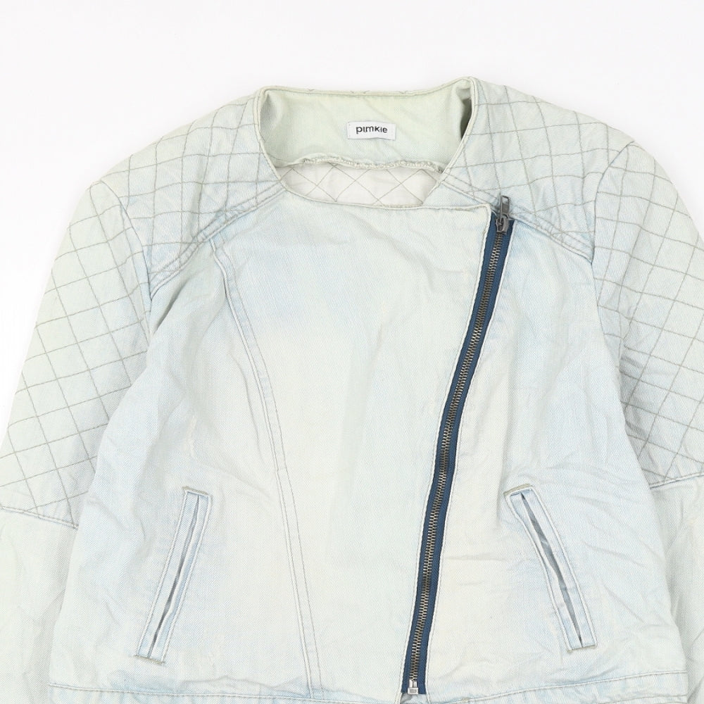 Pimkie Womens Blue Jacket Size 8 Zip