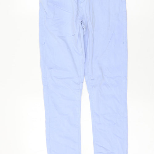 Topshop Womens Blue Cotton Skinny Jeans Size 28 in L30 in Regular Zip