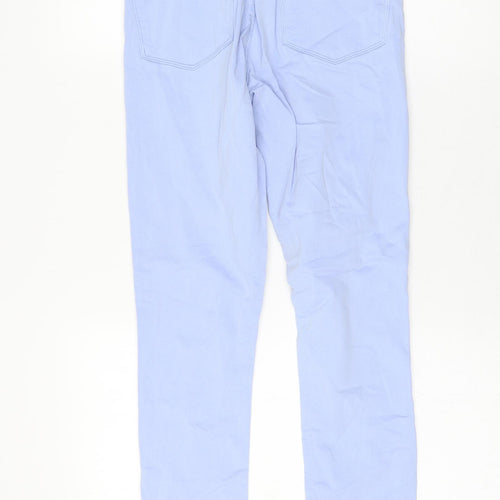 Topshop Womens Blue Cotton Skinny Jeans Size 28 in L30 in Regular Zip