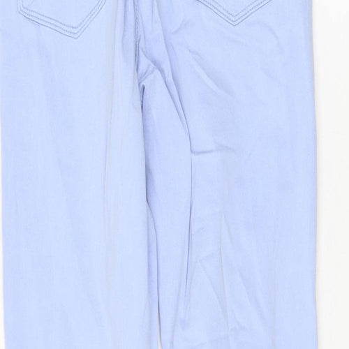 Topshop Womens Blue Cotton Skinny Jeans Size 28 in L30 in Regular Zip