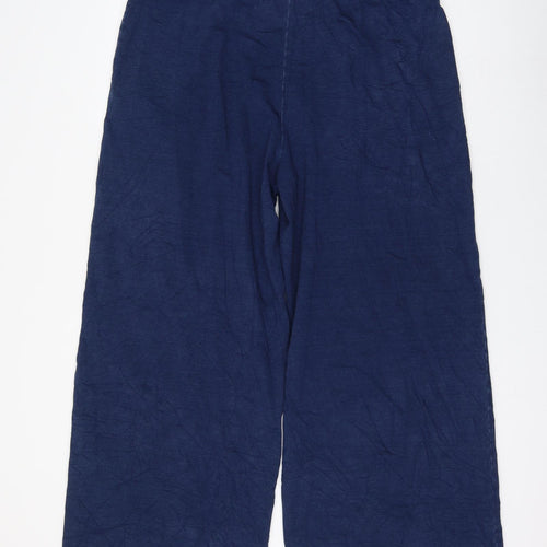 Marks and Spencer Womens Blue Polyester Jogger Trousers Size 18 L30 in Regular