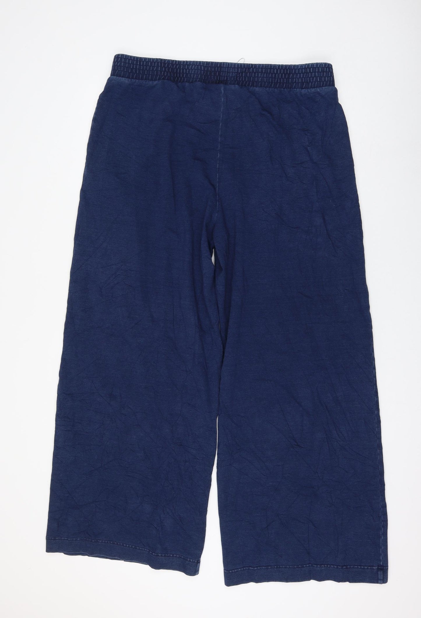 Marks and Spencer Womens Blue Polyester Jogger Trousers Size 18 L30 in Regular