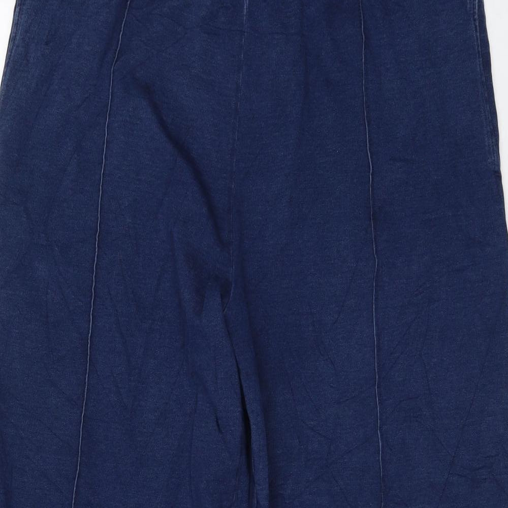 Marks and Spencer Womens Blue Polyester Jogger Trousers Size 18 L30 in Regular