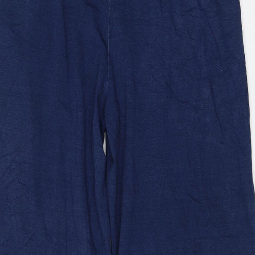 Marks and Spencer Womens Blue Polyester Jogger Trousers Size 18 L30 in Regular