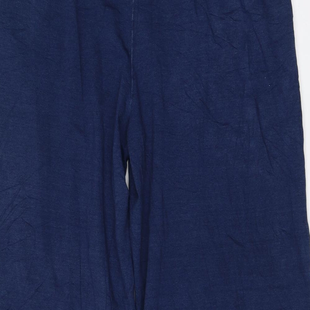 Marks and Spencer Womens Blue Polyester Jogger Trousers Size 18 L30 in Regular