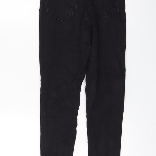 Topshop Womens Black Cotton Skinny Jeans Size 25 in L30 in Regular Zip