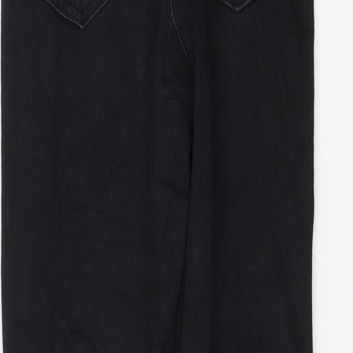 Topshop Womens Black Cotton Skinny Jeans Size 25 in L30 in Regular Zip