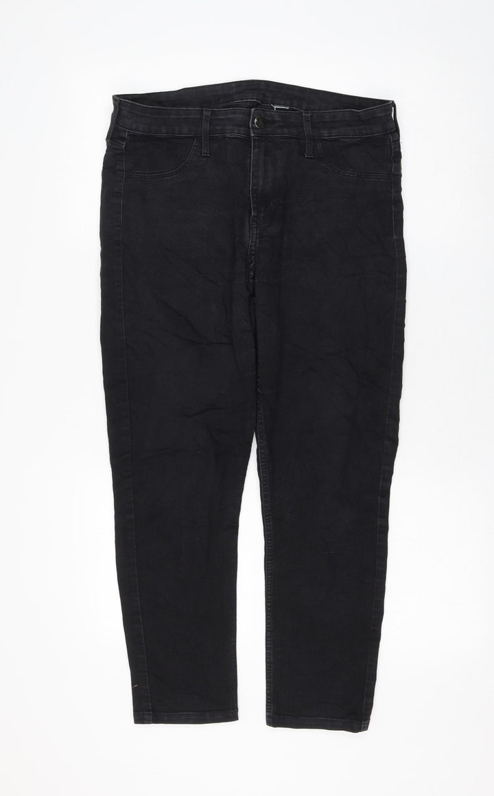 prew Womens Black Polyester Skinny Jeans Size 32 in L24 in Regular Zip