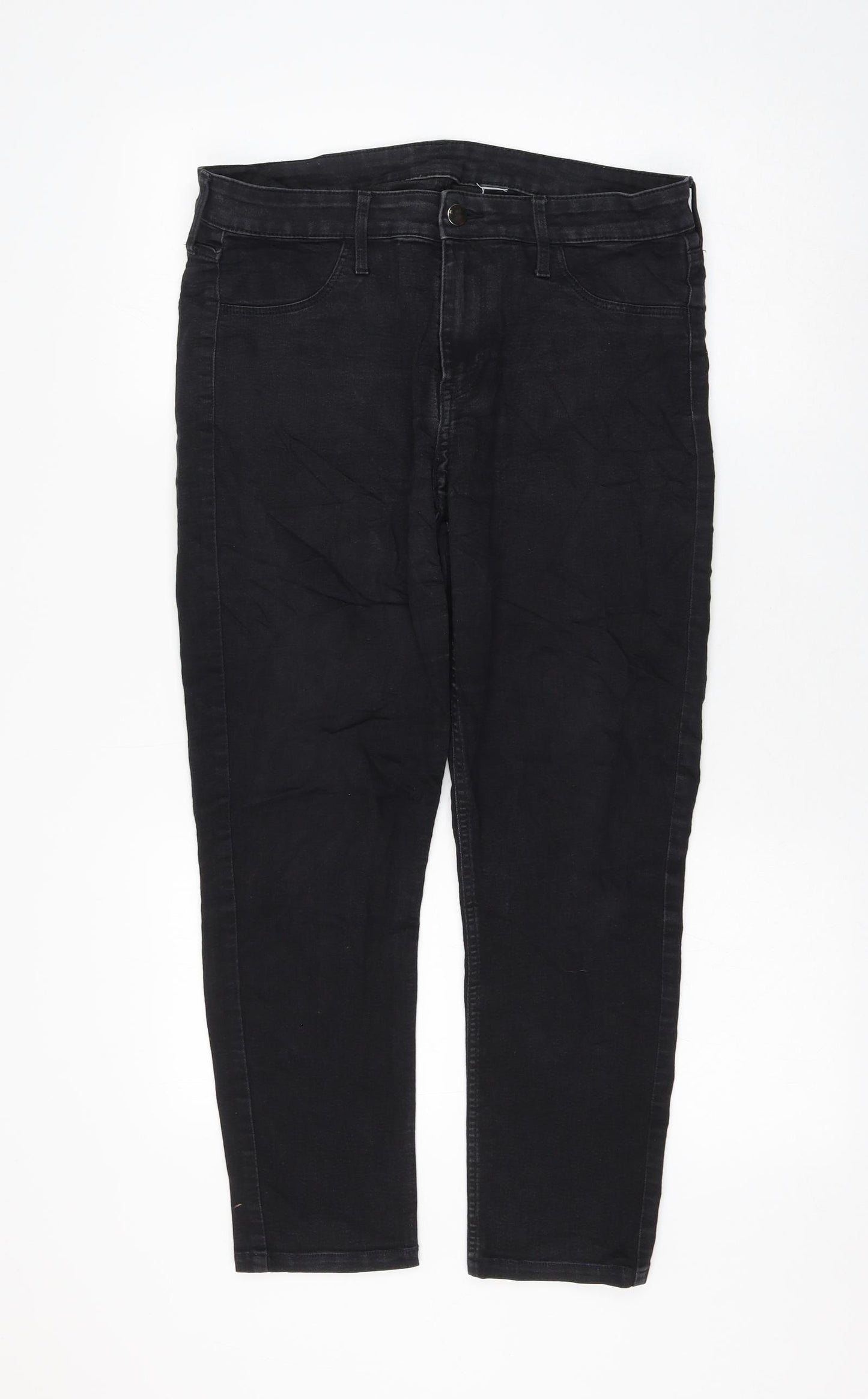 prew Womens Black Polyester Skinny Jeans Size 32 in L24 in Regular Zip