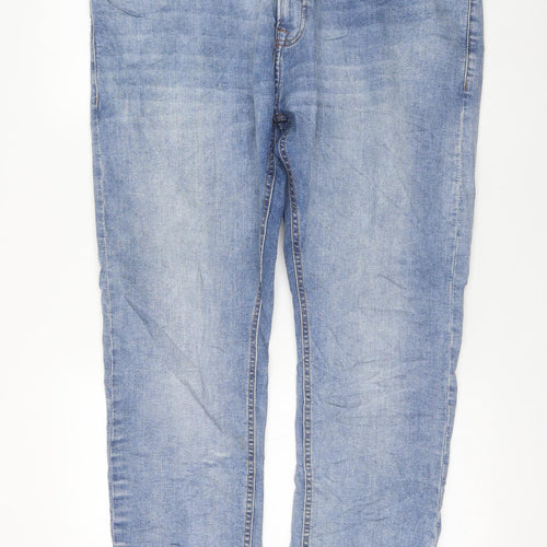 NEXT Mens Blue Cotton Skinny Jeans Size 34 in L30 in Regular Zip