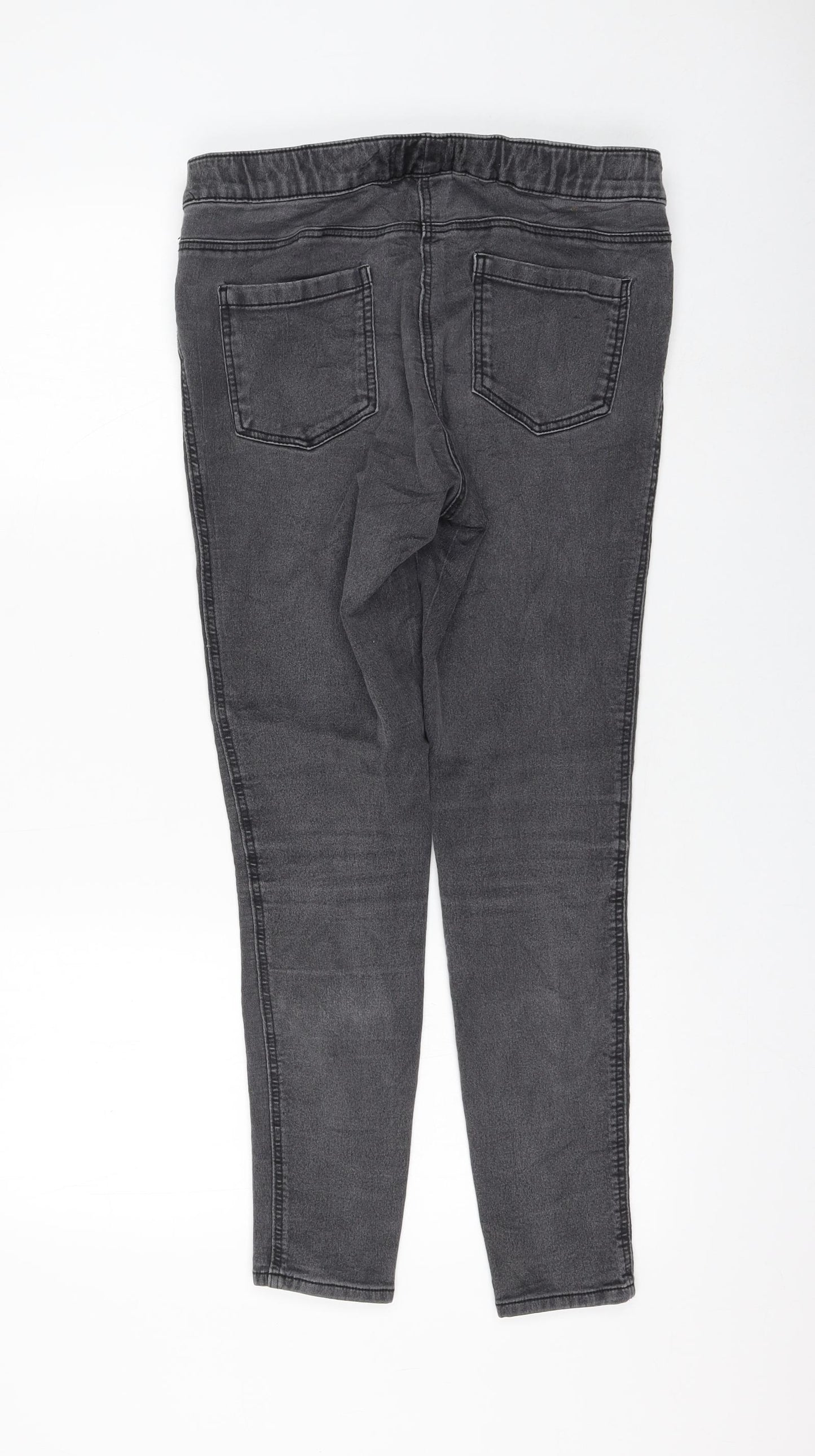 Nutmeg Womens Grey Cotton Jegging Jeans Size 12 L27 in Regular