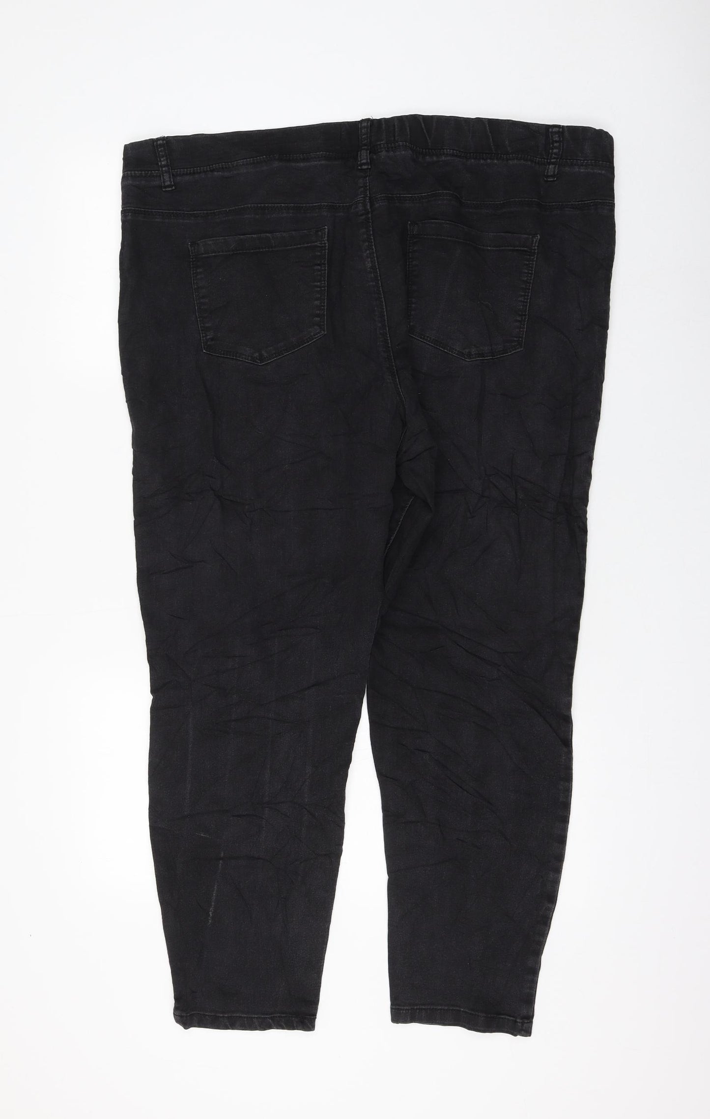 PEP&CO Womens Black Cotton Jegging Jeans Size 22 L27 in Regular