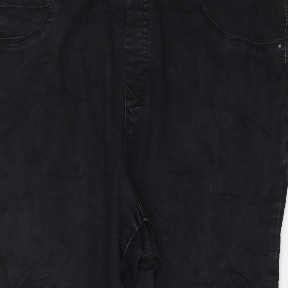 PEP&CO Womens Black Cotton Jegging Jeans Size 22 L27 in Regular