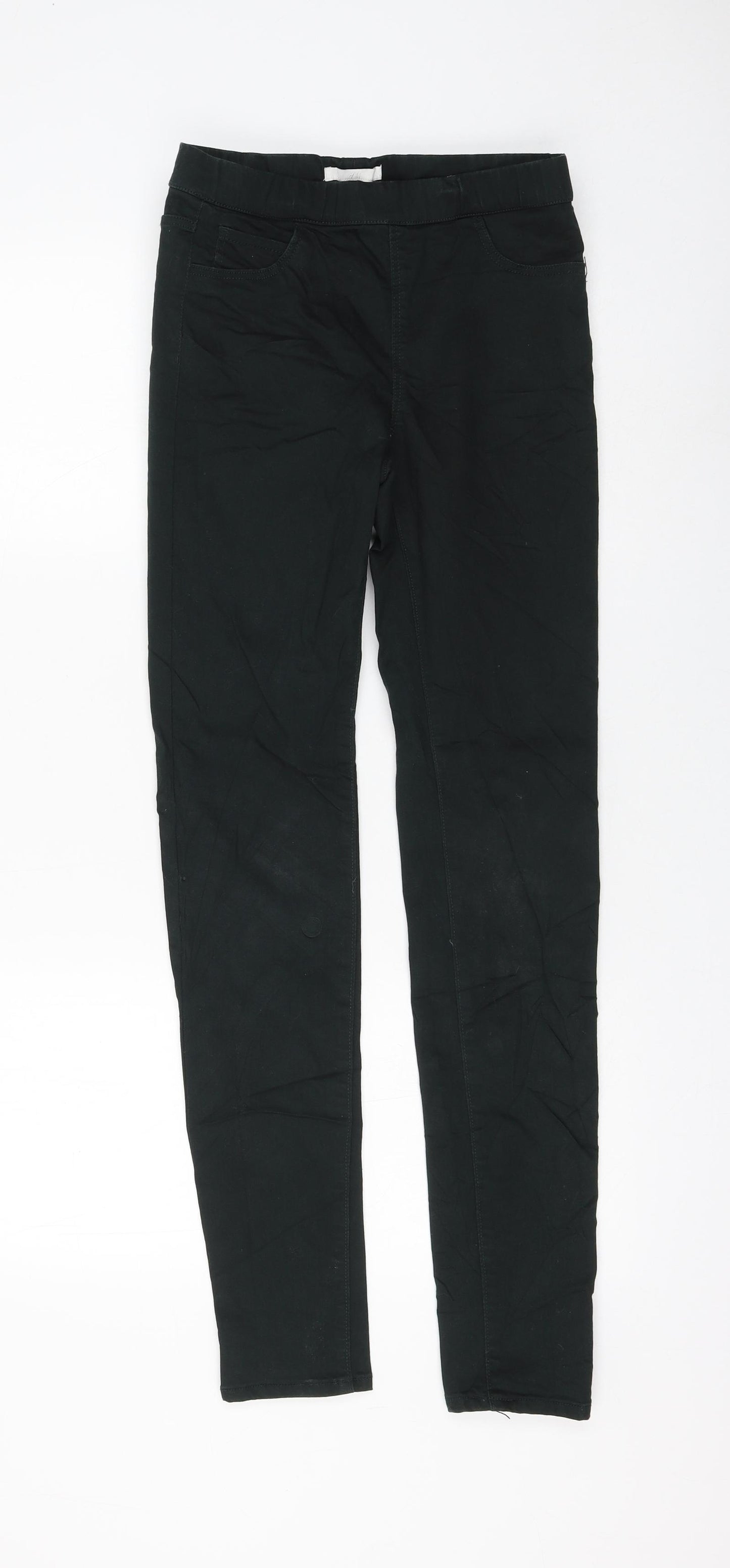 H&M Womens Black Cotton Skinny Jeans Size 6 L30 in Regular