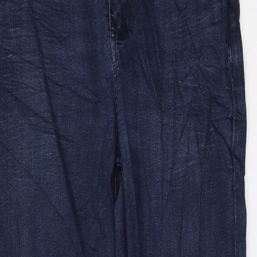Marks and Spencer Womens Blue Coir Straight Jeans Size 12 L28 in Regular Zip