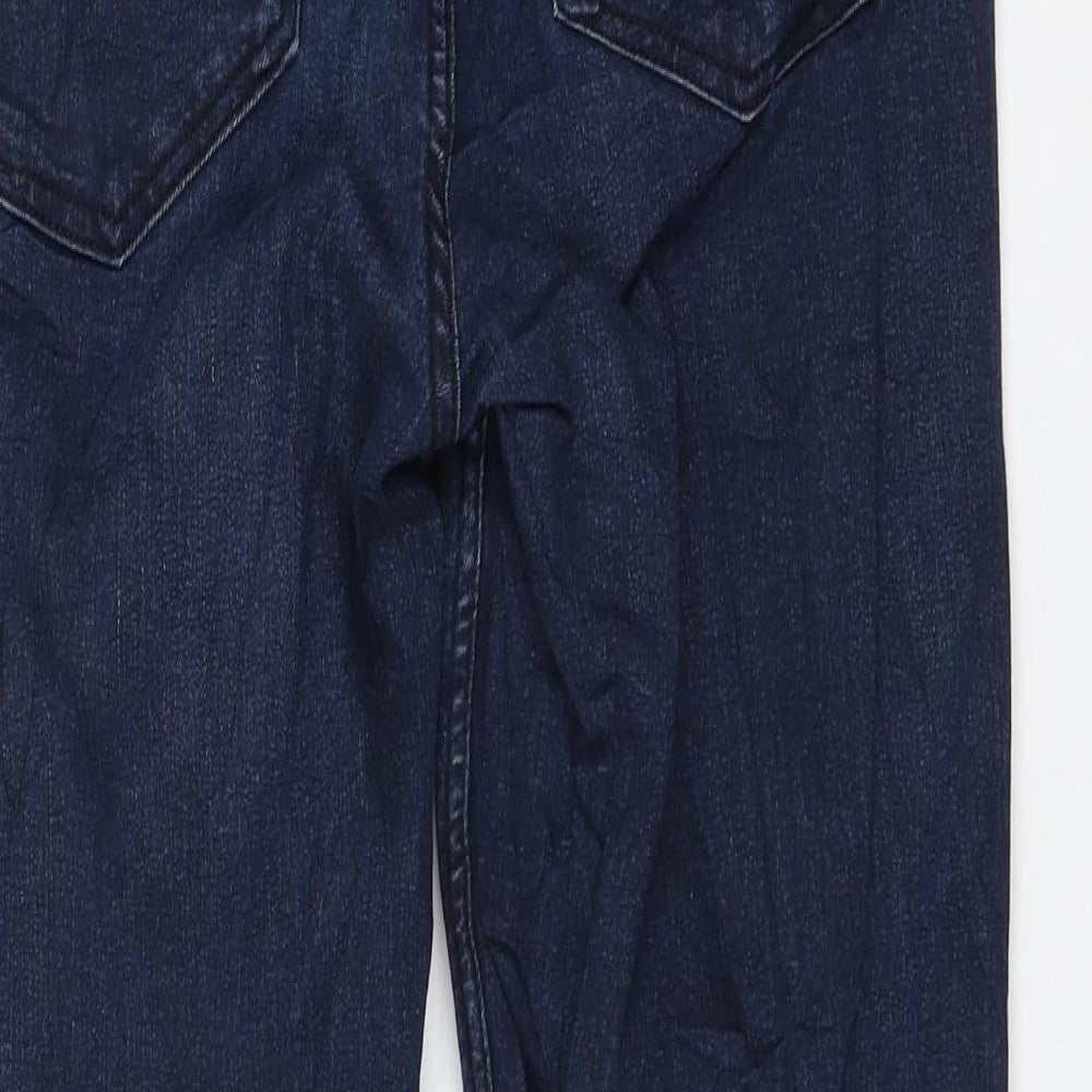 Marks and Spencer Womens Blue Coir Straight Jeans Size 12 L28 in Regular Zip