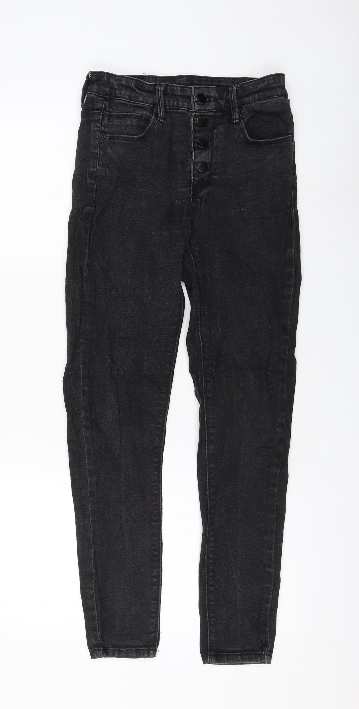 Basic Eve Womens Black Cotton Skinny Jeans Size 26 in L27 in Regular Zip