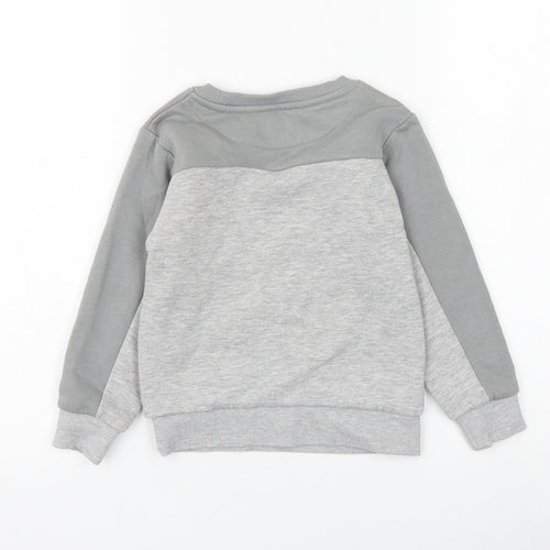 McKenzie Boys Grey Cotton Pullover Sweatshirt Size 4-5 Years Pullover