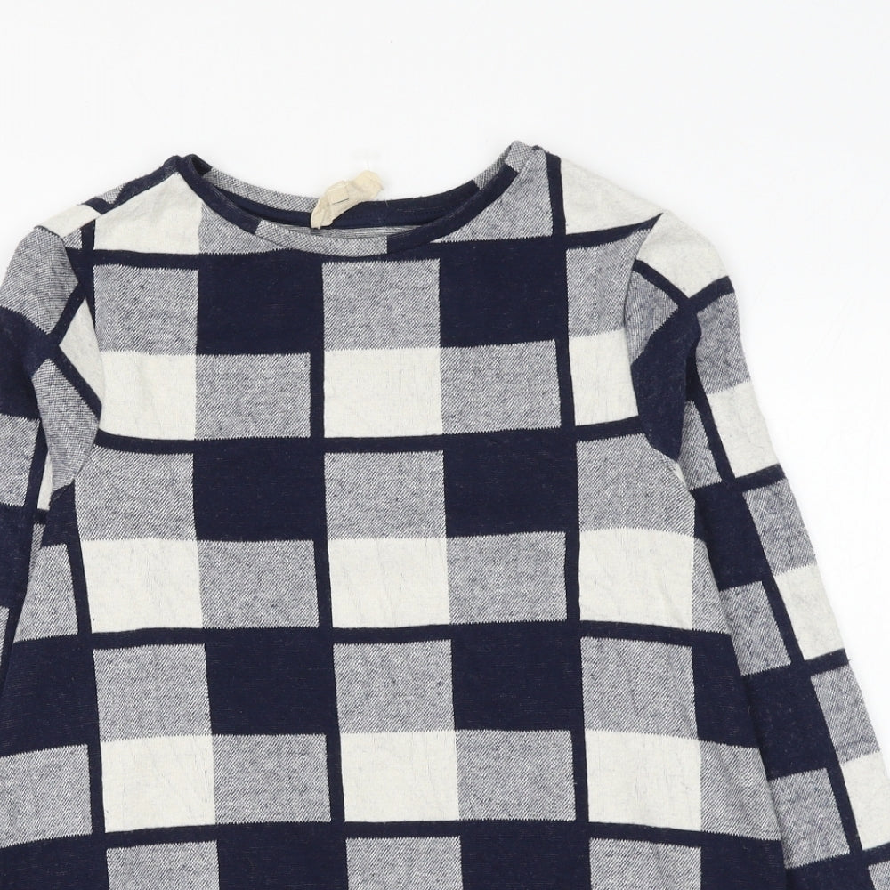 phase e Womens Round Neck Check Polyester Pullover Jumper Size 8