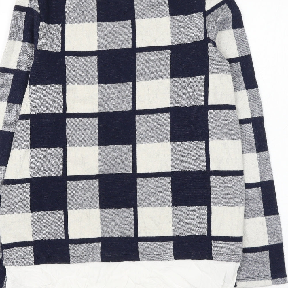 phase e Womens Round Neck Check Polyester Pullover Jumper Size 8
