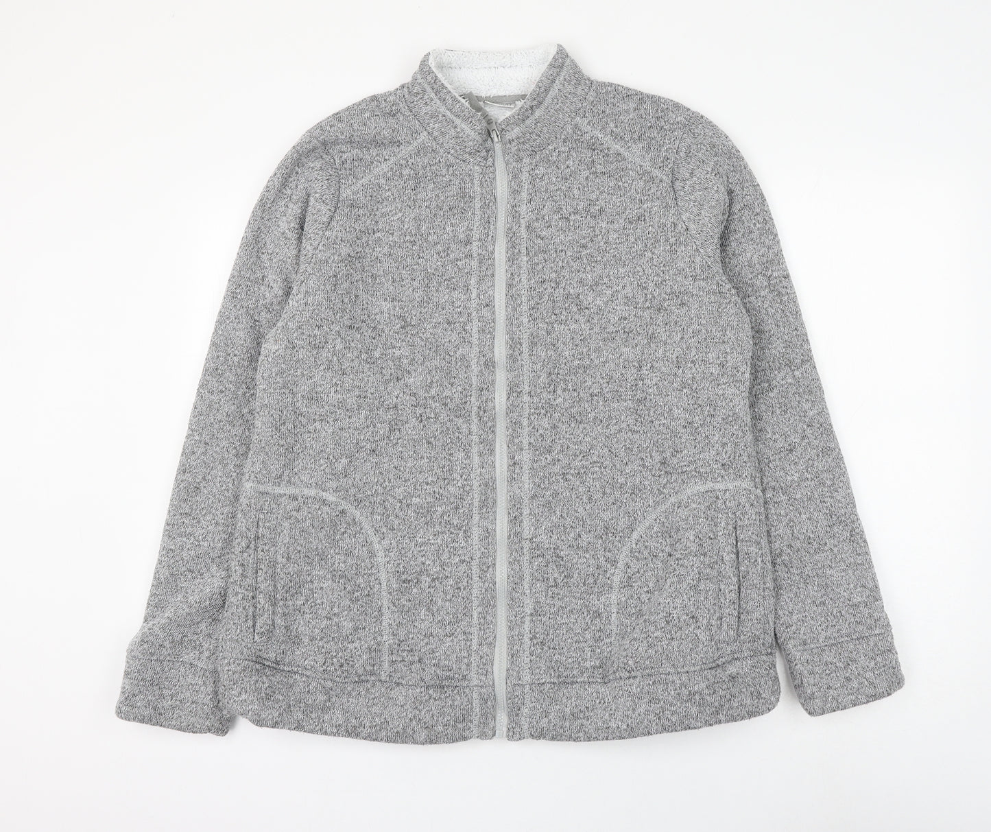 Damart Womens Grey Polyester Full Zip Sweatshirt Size 14 Zip - Size 14-16