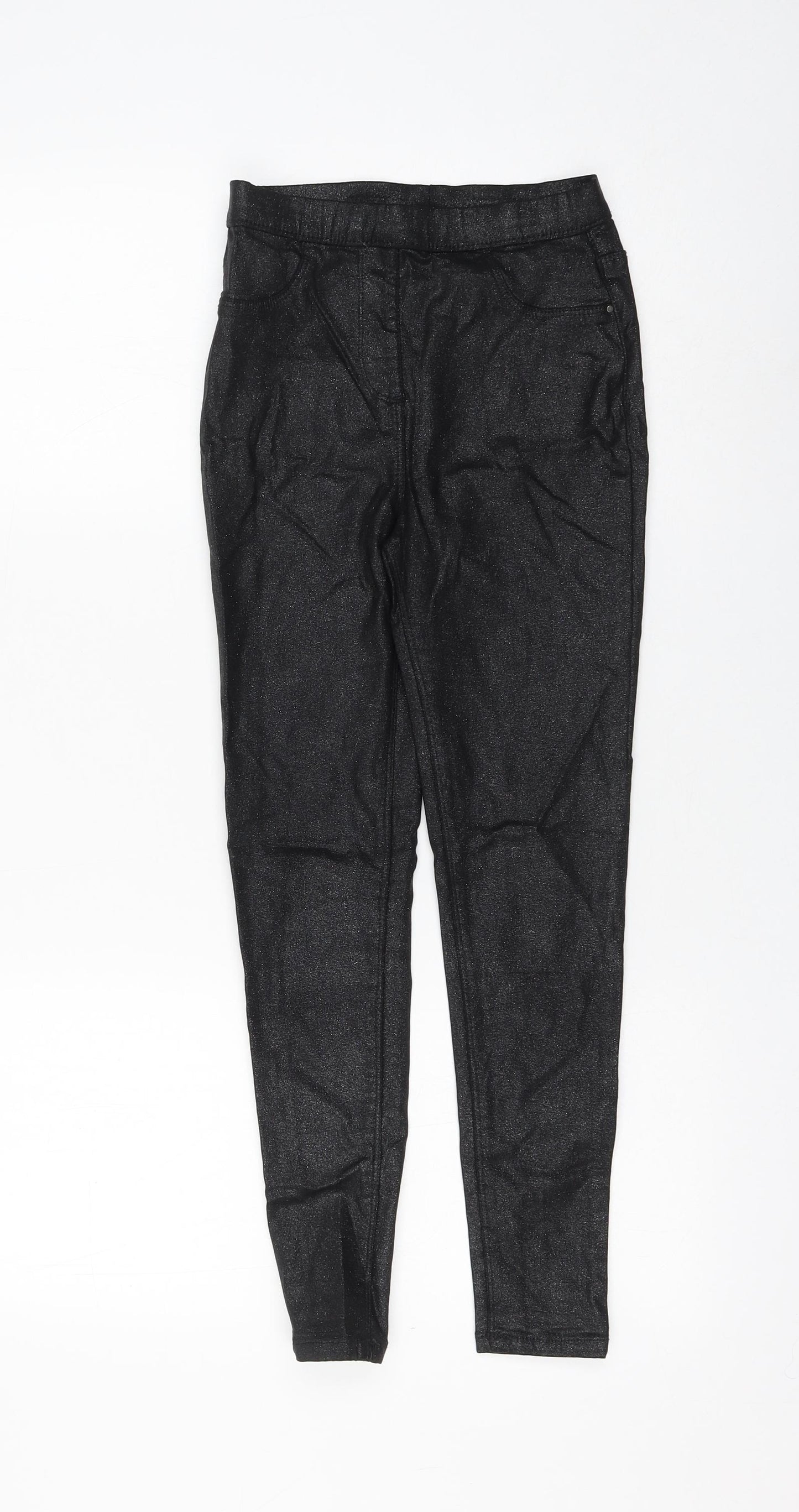 George Girls Black Viscose Jegging Jeans Size 9-10 Years Regular Pullover