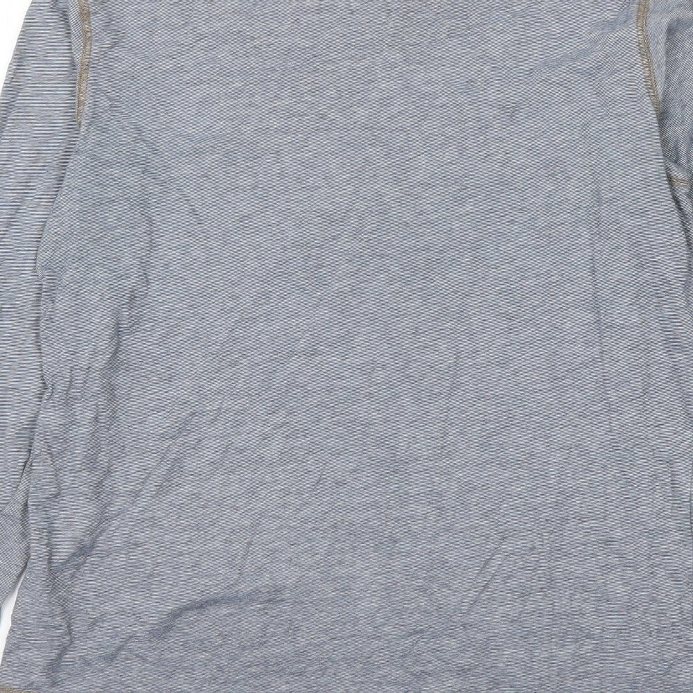 NEXT Boys Blue Striped Cotton Basic T-Shirt Size 13 Years Round Neck Pullover