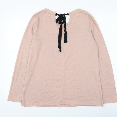 Primark Womens Pink Round Neck Polyester Pullover Jumper Size 10 - Size 10-12