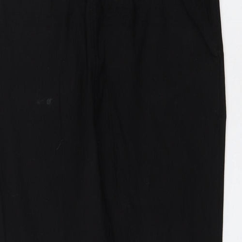 Select Womens Black Viscose Capri Trousers Size 12 L22 in Regular Zip - Lace Up