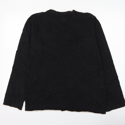 Burton Womens Black Cotton Basic T-Shirt Size M Round Neck