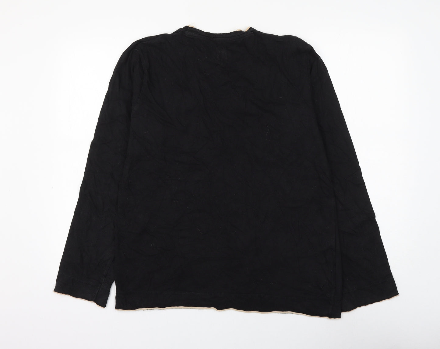 Burton Womens Black Cotton Basic T-Shirt Size M Round Neck