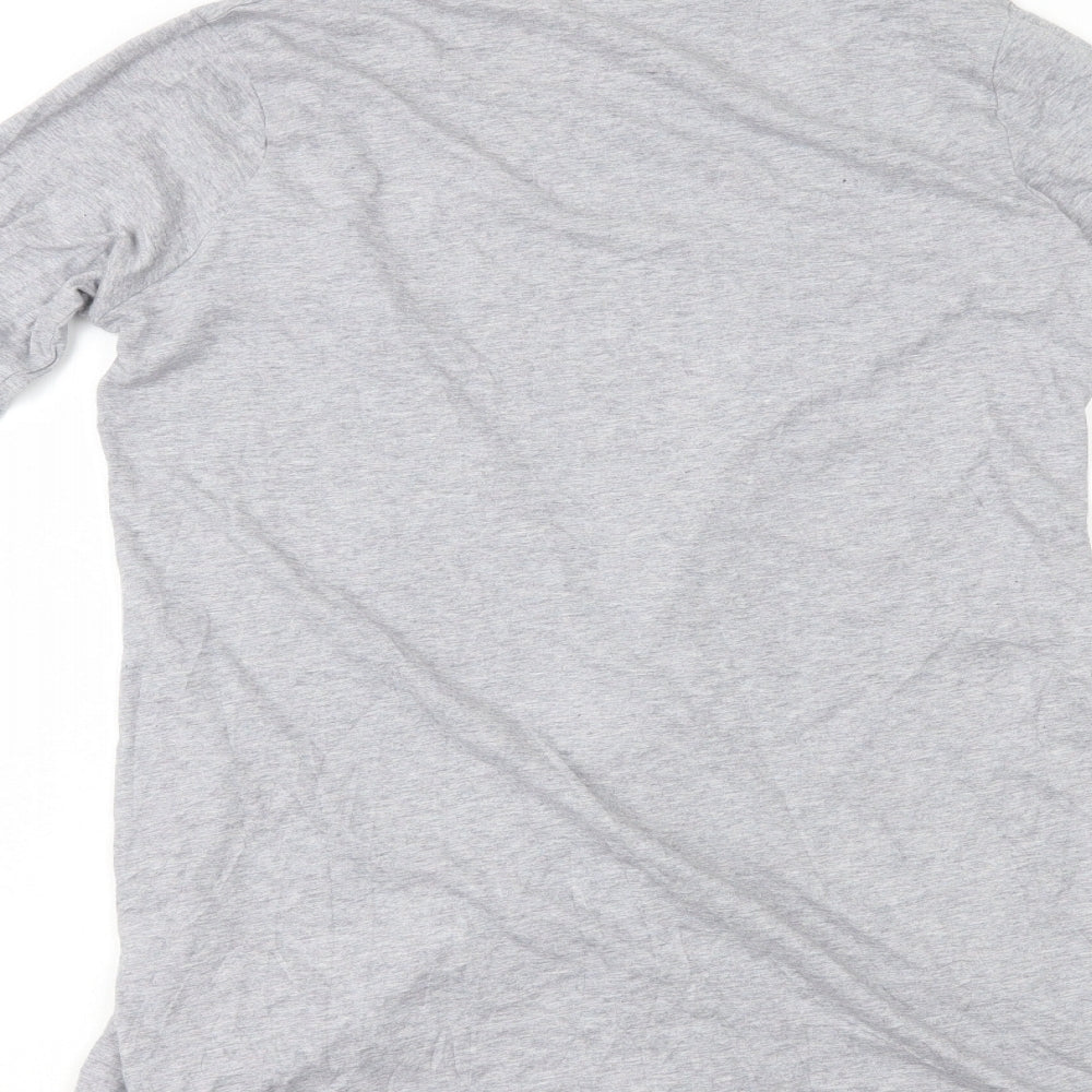 Marks and Spencer Womens Grey V-Neck 100% Cotton Cardigan Jumper Size 16 - Drawstring