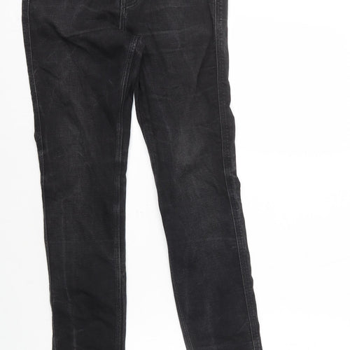 H&M Womens Black Cotton Skinny Jeans Size 8 L31 in Regular Zip