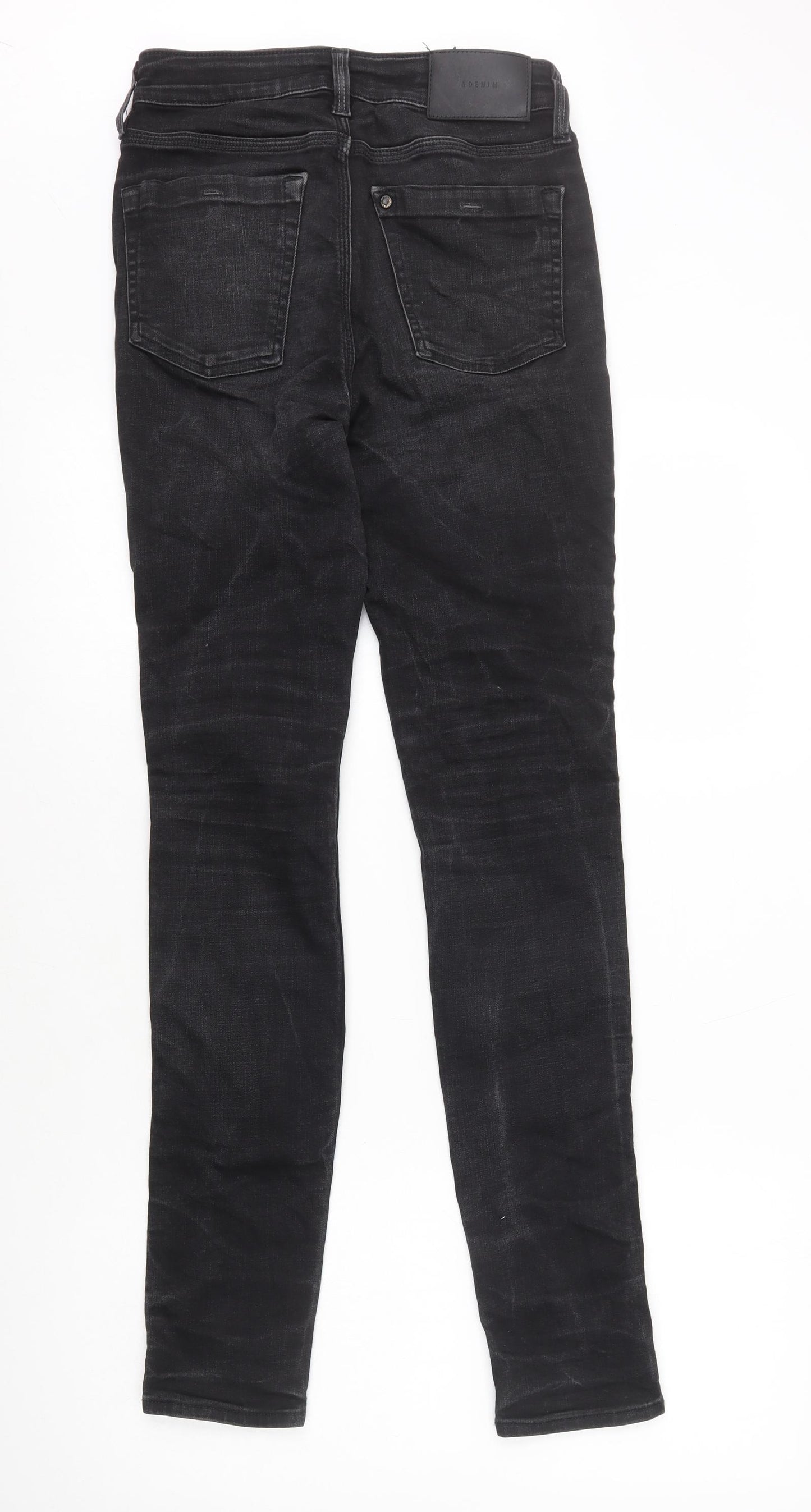 H&M Womens Black Cotton Skinny Jeans Size 8 L31 in Regular Zip