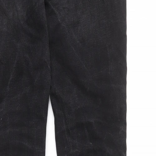 H&M Womens Black Cotton Skinny Jeans Size 8 L31 in Regular Zip