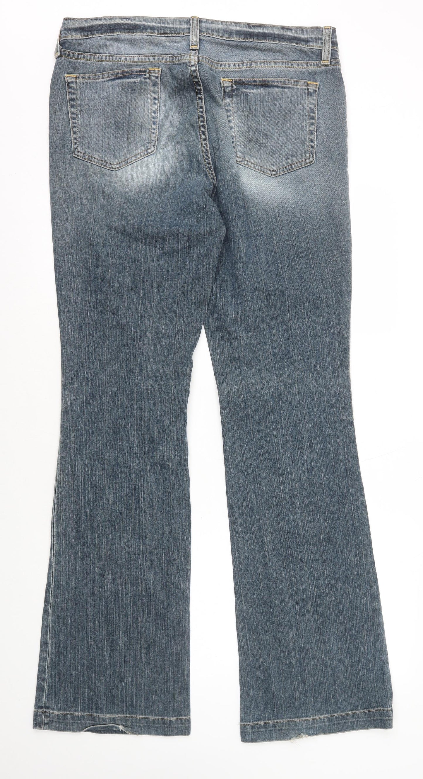 Gap Mens Blue Cotton Straight Jeans Size L L35 in Regular Zip