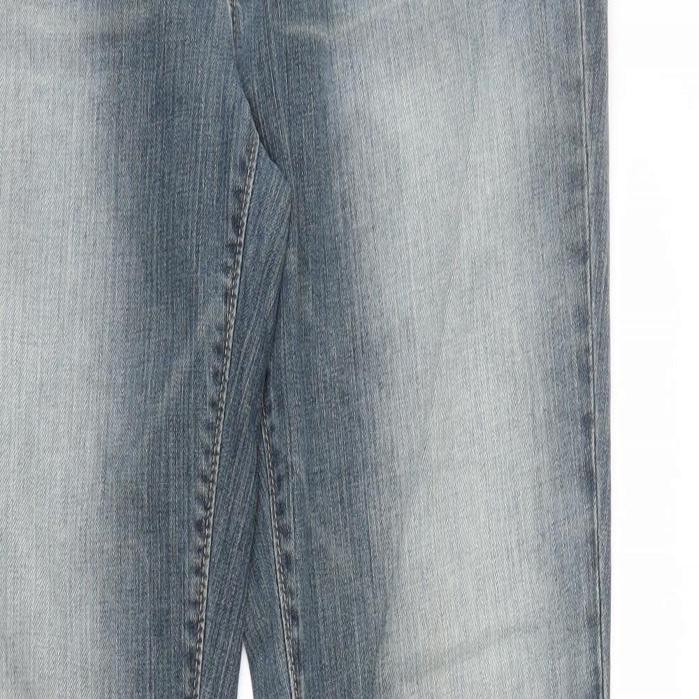 Gap Mens Blue Cotton Straight Jeans Size L L35 in Regular Zip
