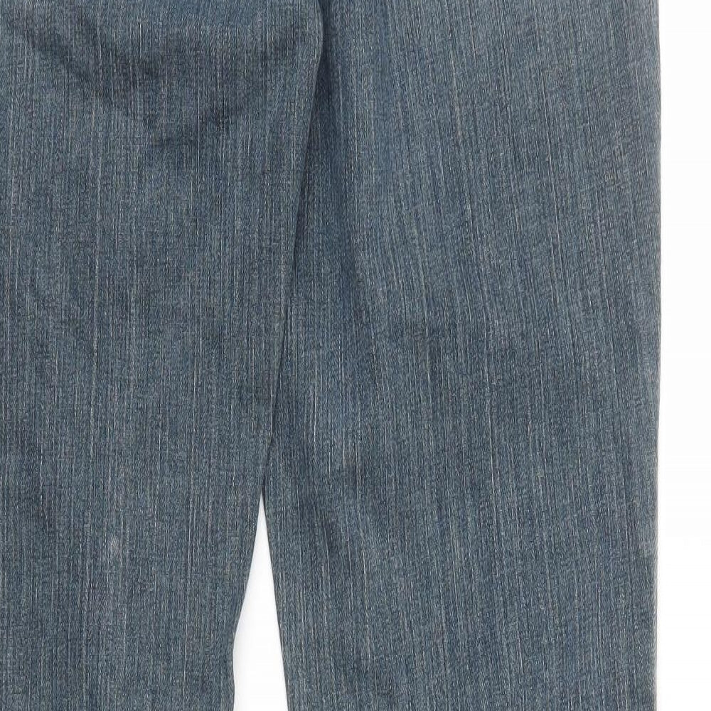 Gap Mens Blue Cotton Straight Jeans Size L L35 in Regular Zip